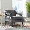 Concur Sofa in Gray Velvet Fabric by Modway w/Options