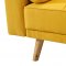 116 Sofa Bed Convertible in Yellow Fabric by ESF