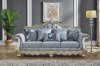 Nora Sofa & Loveseat Set in Light Gray Fabric