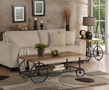 Francie Coffee Table 3PC Set 82860 in Oak & Antique Gray by Acme [AMCT-82860 Francie]