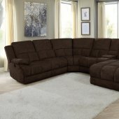 Belize Motion Sectional Sofa 602570 in Brown Fabric by Coaster