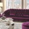 Romanus 511045 Sectional Sofa in Purple Fabric Coaster w/Options