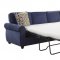 Kendrik Sectional Sofa 501545 in Blue Fabric by Coaster