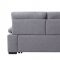 Nazli Sectional Sofa 55525 in Gray Fabric by Acme