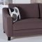 Denver Cozy Brown Sofa in Fabric by Sunset w/Options