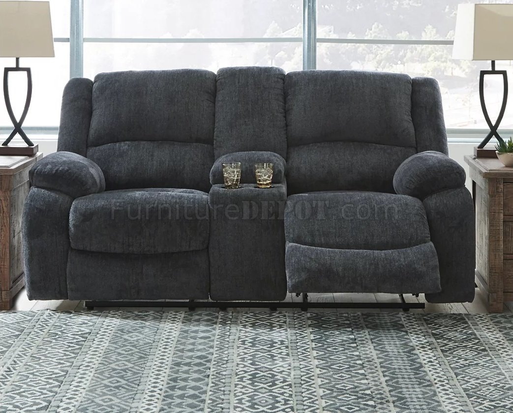 Draycoll Motion Sofa & Loveseat Set 76504 in Charcoal by Ashley