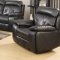 7720 Reclining Sofa in Black Faux Leather w/Options