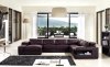 T132V Sectional Sofa in Brown Leather by VIG