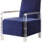 Liam 503 Accent Chair in Navy Velvet Fabric