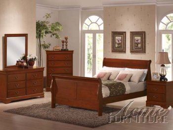 Acme Cherry Finish Classic Louis Philippe Bedroom w/Options [AMBS-00390-Louis Philippe]