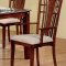 Distressed Walnut Finish Dining Furniture With Carved Accents