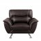 Jambul Sofa & Loveseat Set 9940DB in Dark Brown by Homelegance