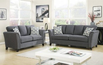 Campbell Sofa CM6095GY in Gray Fabric w/Options [FAS-CM6095GY-Campbell]