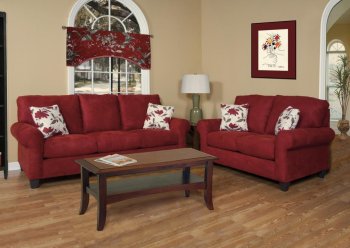 16100 Savannah Sofa & Loveseat Set in Cardinal Fabric by Chelsea [CHFS-CHF-16100-172 Savannah]