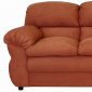 Persimmon Fabric Contemporary Sofa & Loveseat Set w/Options