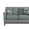 Blue Lake Sofa & Loveseat 9806GRY in Gray by Homelegance