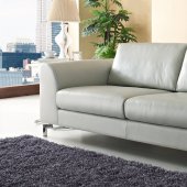 Angela Sofa & Loveseat in Gray Leather w/Options by Whiteline