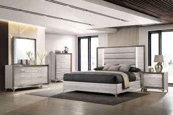 Zambrano White Bedroom by Global w/Options [GFBS-Zambrano White]