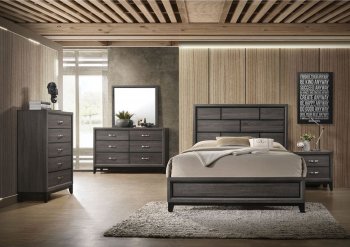 Valdemar Bedroom Set 5Pc 27050 in Weathered Gray by Acme [AMBS-27050 Valdemar]