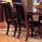 Cherry Finish Formal Elegant Dining Set With Leather Seats