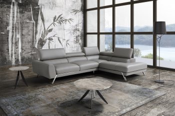 Mood Power Reclining Sectional Sofa in Grey Leather by J&M [JMSS-Mood Grey]