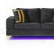 U98 Sofa & Loveseat Set in Black Velvet by Global w/Options