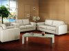 Whitney Sofa Set in Ivory Bonded Leather by Wholesale Interiors