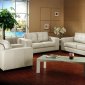 Whitney Sofa Set in Ivory Bonded Leather by Wholesale Interiors