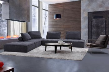 Nolden Sectional Sofa in Black Waterproof Fabric by VIG [VGSS-Nolden Black]