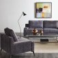 Mattie Sofa & Loveseat Set 550941 in Charcoal Velvet by Coaster