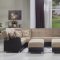 Luna Fulya L. Brown U-Shape Sectional Sofa by Bellona