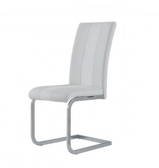 D915DC Set of 4 Dining Chairs in White by Global