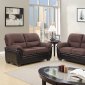 UMC3-KD-CHOC Sofa & Loveseat in Chocolate/Brown by Global