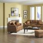 Brown Laramie Tanner Fabric Modern Sofa & Loveseat Set w/Options