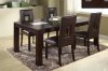 D043DT Dining 5Pc Set w/DG072DC Brown Chairs by Global