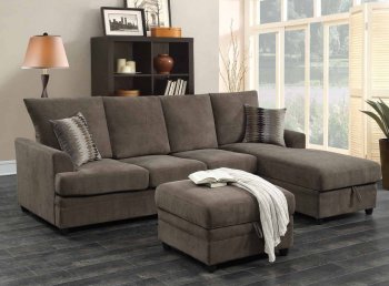 Moxie Sectional Sofa 503995 in Leatherette by Coaster w/Sleeper [CRSS-503995 Moxie]