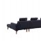 Summer Sectional Sofa in Dark Blue Fabric by ESF