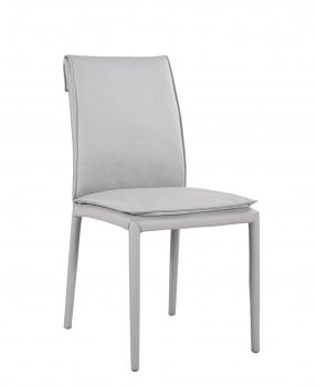 Togo Dining Chair Set of 2 in Pewter Leather by J&M [JMDC-Togo Pewter]