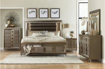 Loudon Bedroom Set 5Pc 1515 Champagne by Homelegance [HEBS-1515-Loudon Set]