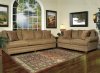 Oak Fabric Modern Sofa & Loveseat Set w/Options