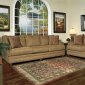 Oak Fabric Modern Sofa & Loveseat Set w/Options