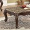 Devayne Coffee Table 81685 in Dark Walnut & Marble by Acme