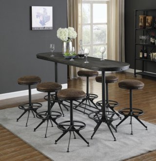 182271 5Pc Bar Set in Wire Brushed Black by Coaster w/Options