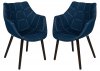 Milburn Set of 2 Accent Chairs MA23DBU in Dark Blue - LeisureMod