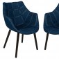 Milburn Set of 2 Accent Chairs MA23DBU in Dark Blue - LeisureMod