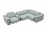 Hartley Power Motion Sectional Sofa Light Gray by Beverly Hills