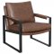 Rosalind Accent Chair Set of 2 904112 Brown Leatherette -Coaster