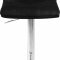 Contempo Bar Stool 711 Set of 4 Black Velvet Fabric by Meridian