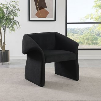 Ramsey Accent Chair 907524 in Black Fabric by Coaster