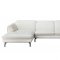 Orchard Sectional Sofa in White Leather by Beverly Hills